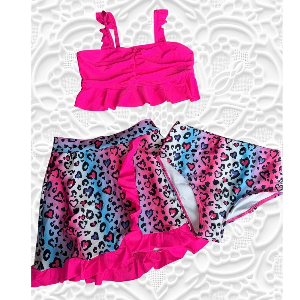 PatPat - Girls 3pc Swimsuit Set - Size 8-9Y *NWT*